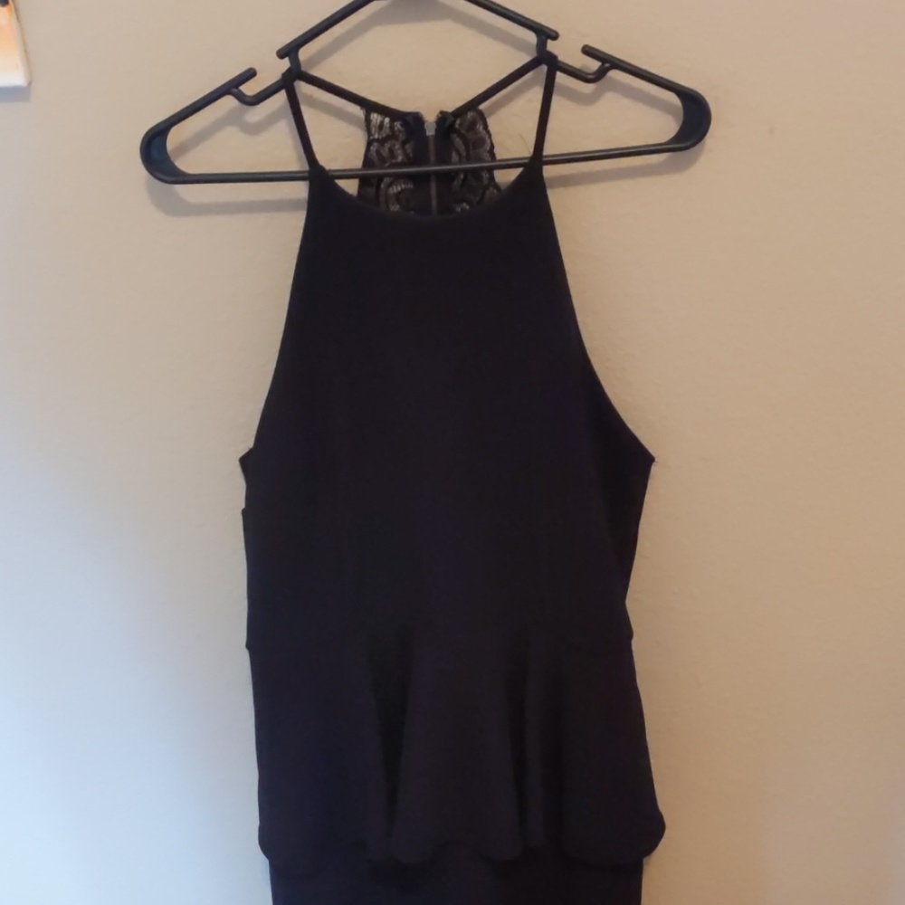 Black peplum dress